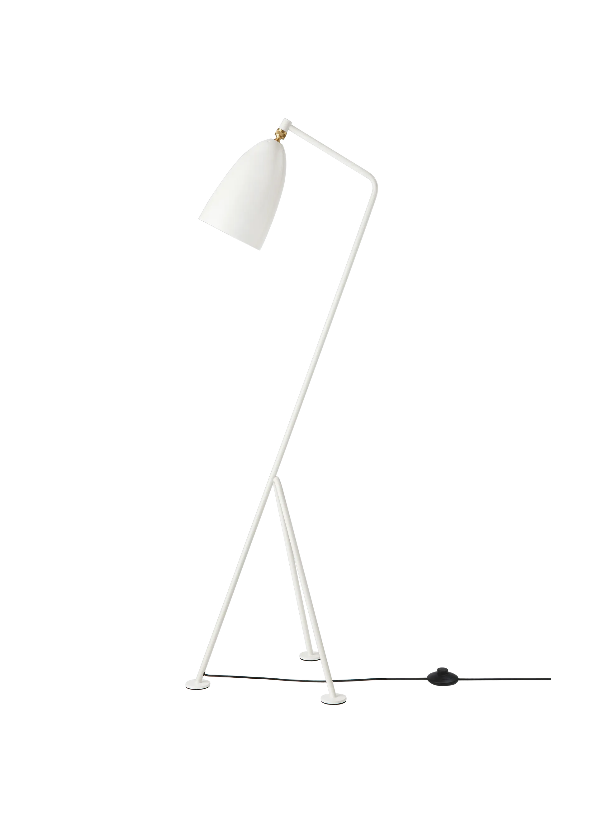 Grashoppa Floor Lamp Floor Lamps Gubi Alabaster White Glossy 