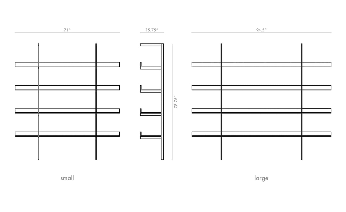 Aliante Wall Shelving Unit Shelves Cappellini 