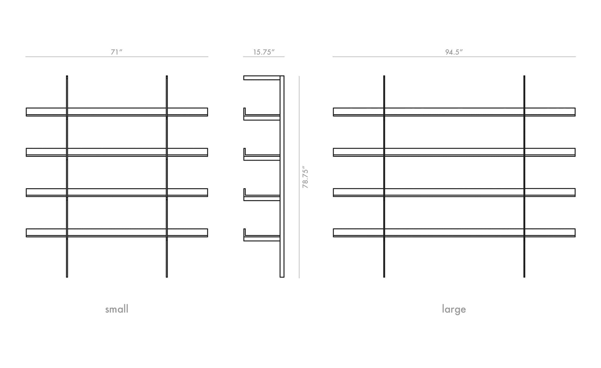 Aliante Wall Shelving Unit Shelves Cappellini 