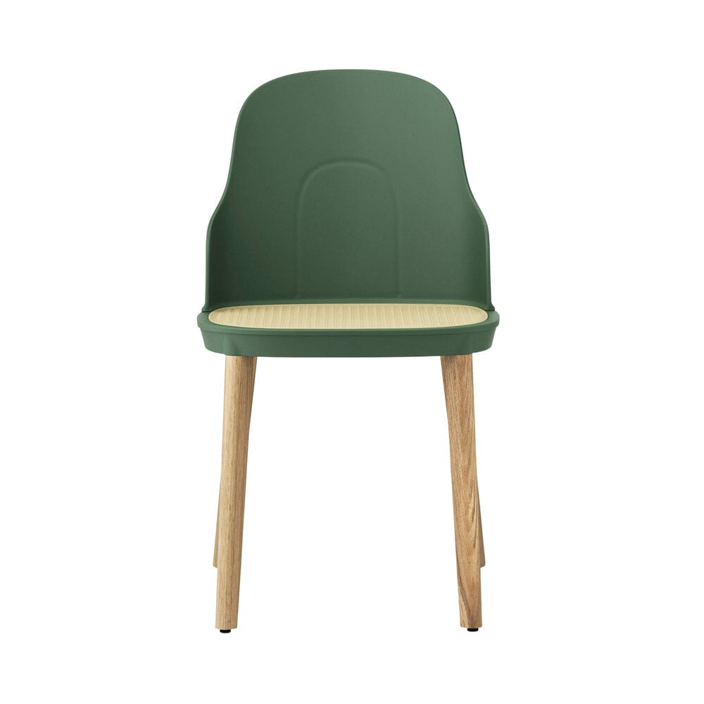 Allez Chair Molded Wicker Chairs Normann Copenhagen Park green Oak 