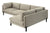 Silverlake Sectional Sofa Gus Modern Andorra Almond Right Facing 