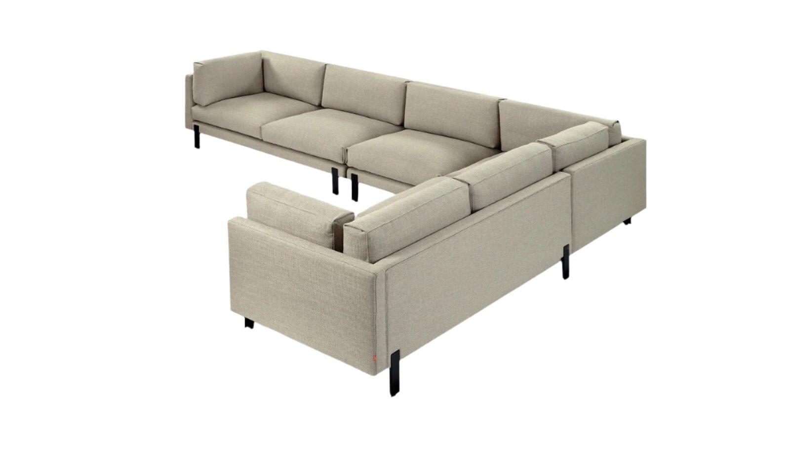 Silverlake XL Sectional Sofa Gus Modern Andorra Almond Right Facing 