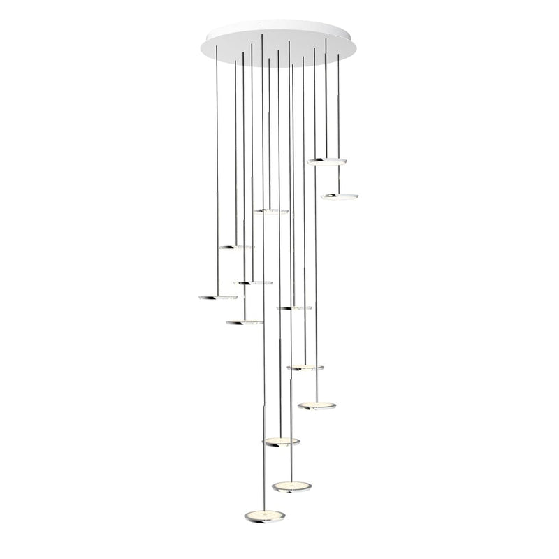 Sky Solo Chandelier Pendant Lights Pablo 13 - Polished Aluminum 