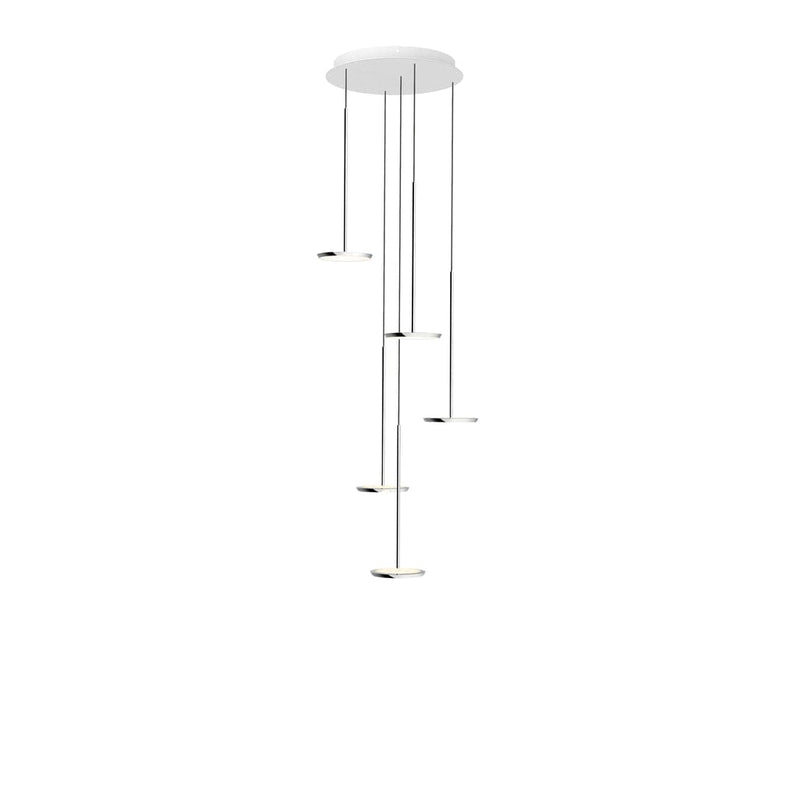 Sky Solo Chandelier Pendant Lights Pablo 5 - Polished Aluminum 