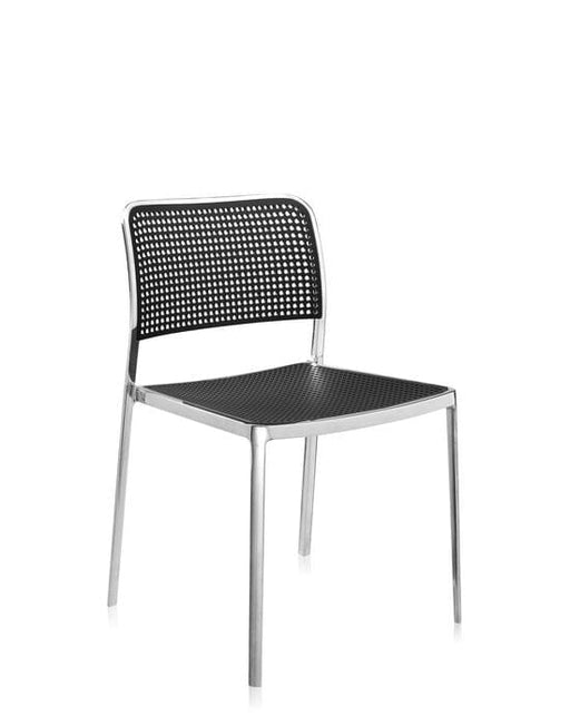 Audrey Shiny Chair***Moving Sale**** Chairs Kartell No Arm / Aluminum/Black Seat & Back 