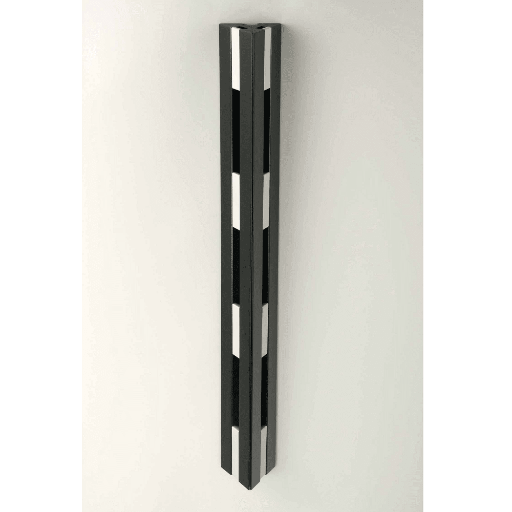 Knax Vertical 8 Hook Coat Rack Coat Hooks Loca Aluminum Black Stained Oak 