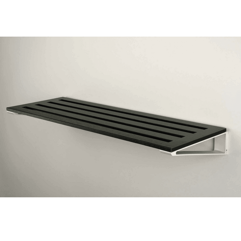 Knax Wall Mounted Hat &amp; Shoe Rack Accessories Loca Shelf 4 Black stained oak 