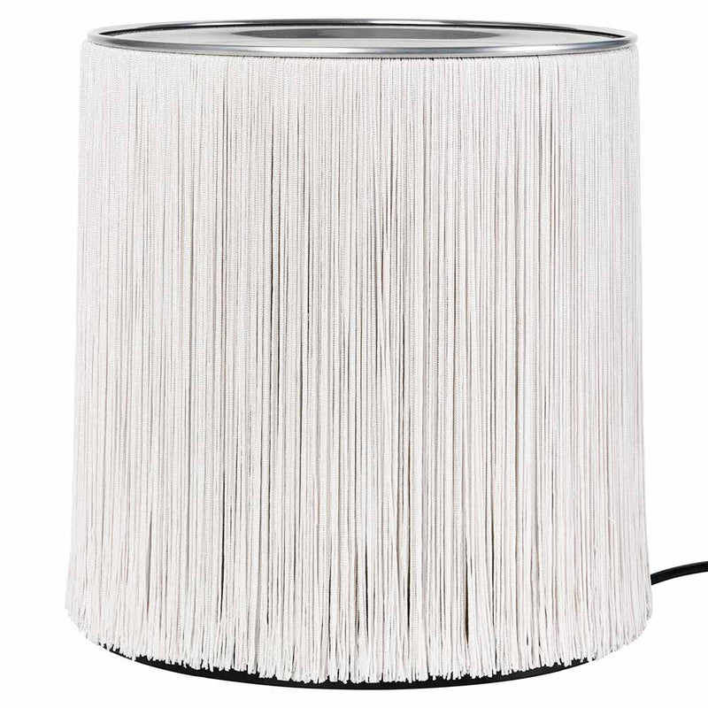 Model 597 Floor Lamp Floor Lamps Gubi Polished Aluminum Cream Fringe 