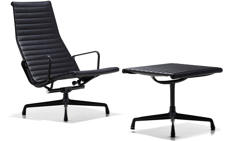Eames Aluminum Group Lounge Chair and Ottoman by Herman Miller