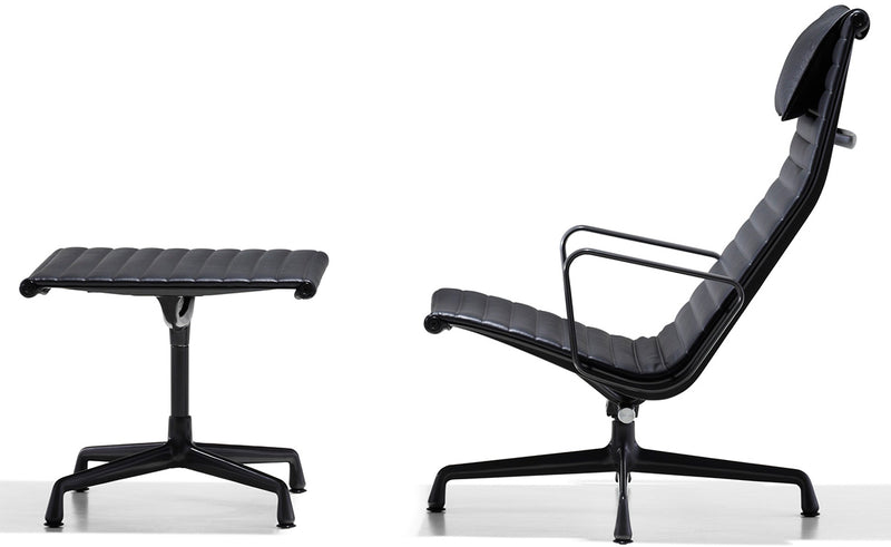 Eames Aluminum Group Lounge Chair and Ottoman by Herman Miller