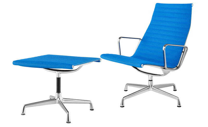 Eames Aluminum Group Lounge Chair and Ottoman by Herman Miller