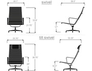 Eames Aluminum Group Lounge Chair and Ottoman by Herman Miller
