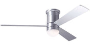 Cirrus Flush DC Ceiling Fan Ceiling Fans Modern Fan Co Brushed Aluminum Aluminum Wall Control With 17w LED