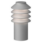 Bysted Garden LED Short Bollard Outdoor Lighting Louis Poulsen Natural Paint Aluminum Anchor 2700K