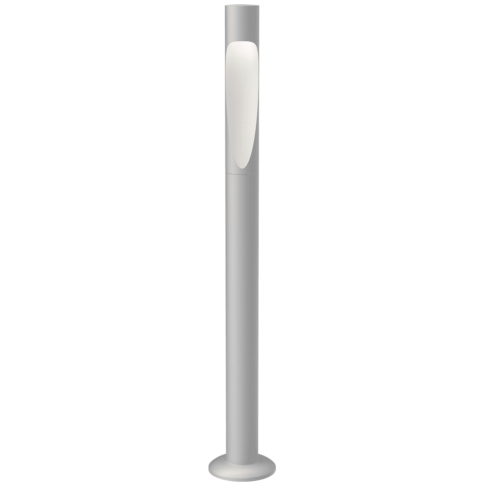 Flindt Garden Bollard Outdoor Lighting Louis Poulsen Long/Natural Painted Aluminum 2700K Base-Plate