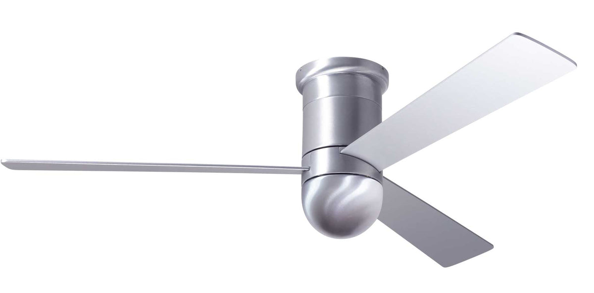 Cirrus Flush DC Ceiling Fan Ceiling Fans Modern Fan Co Brushed Aluminum Aluminum Wall Control Without Light