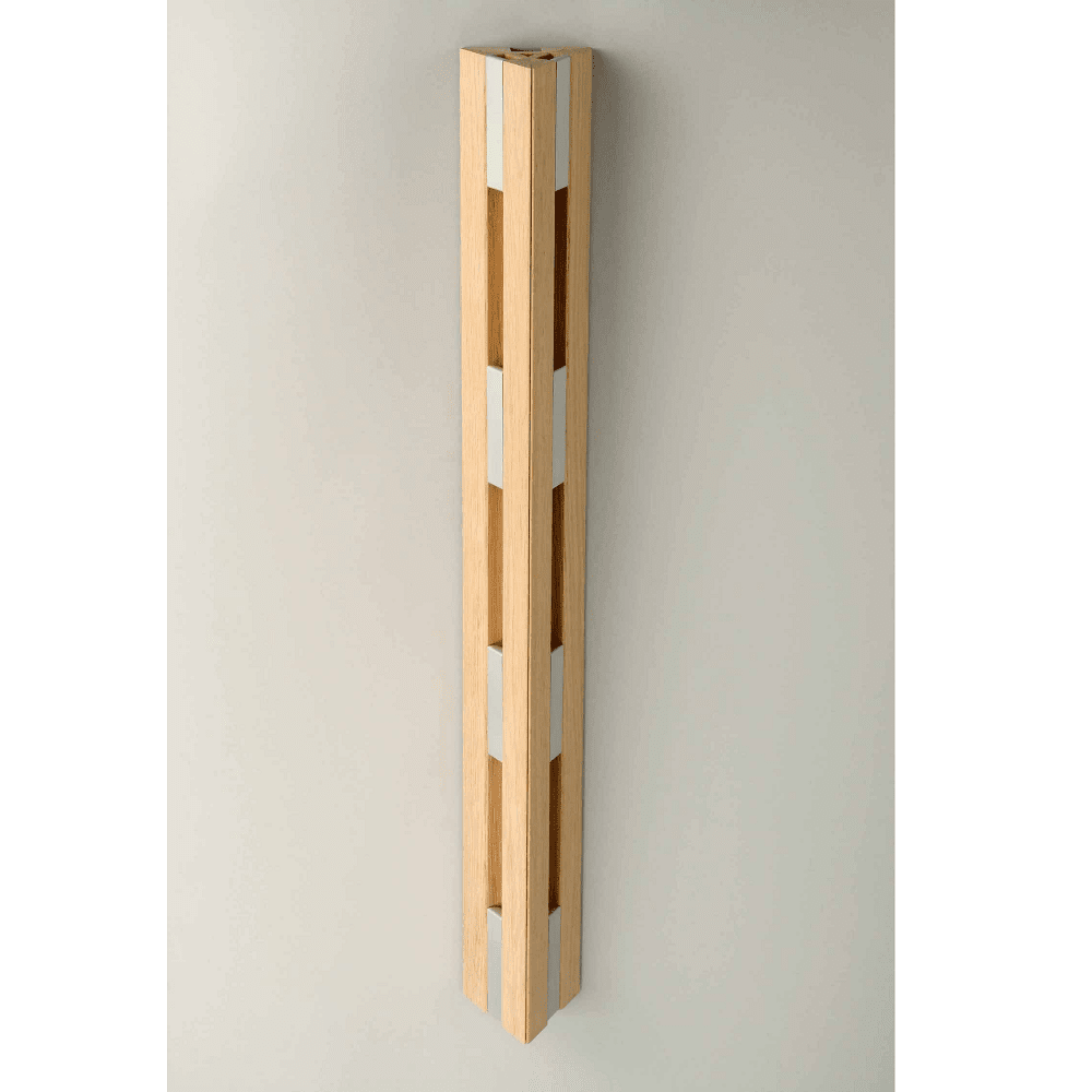 Knax Vertical 8 Hook Coat Rack Coat Hooks Loca Aluminum Soaped Oak 