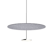 Sky Sound Pendant Light Pendant Lights Pablo 24" - - Polished Aluminum + Stone Grey 