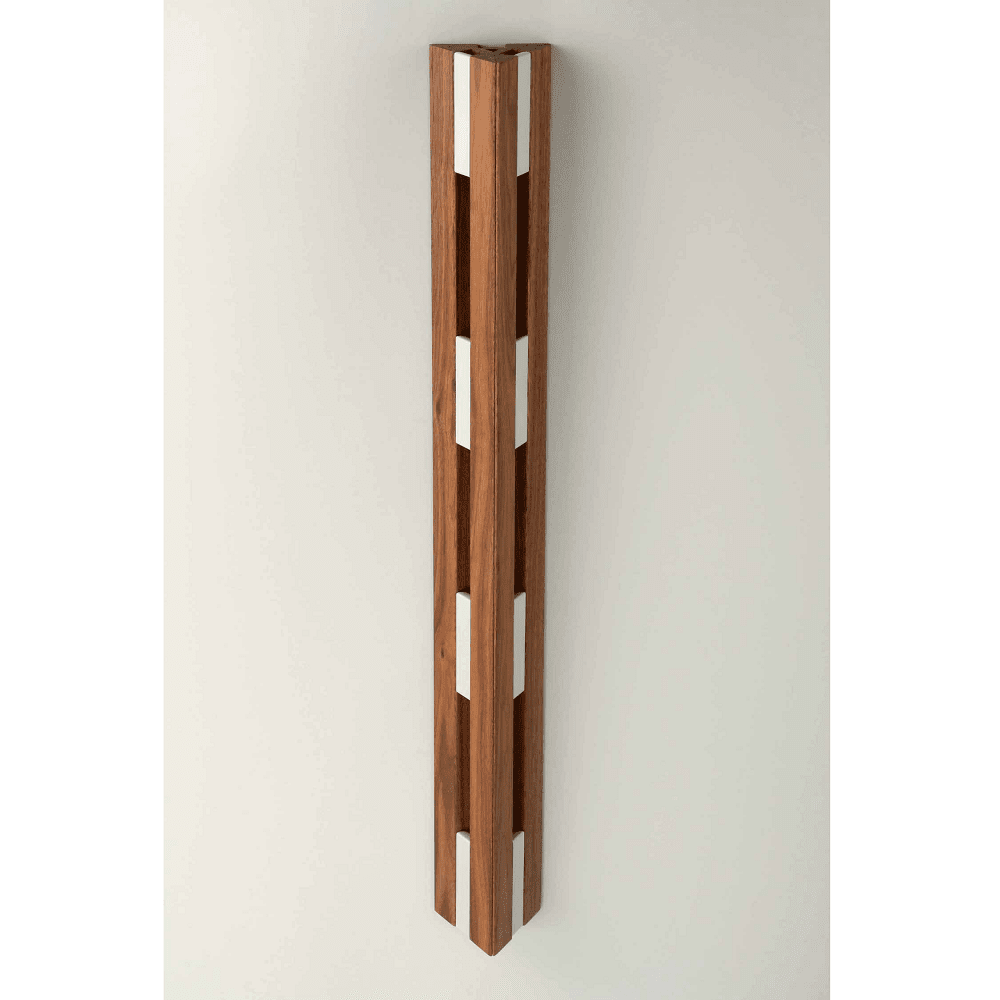 Knax Vertical 8 Hook Coat Rack Coat Hooks Loca Aluminum Walnut Oiled 