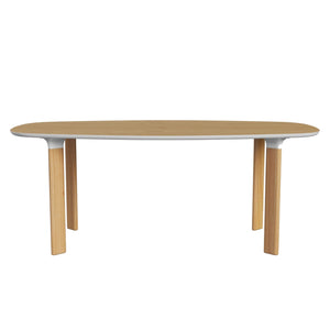 Analog Table Dining Tables Fritz Hansen 72.8" L - oak veneer top - white trumpet/oak legs + $1092.00 