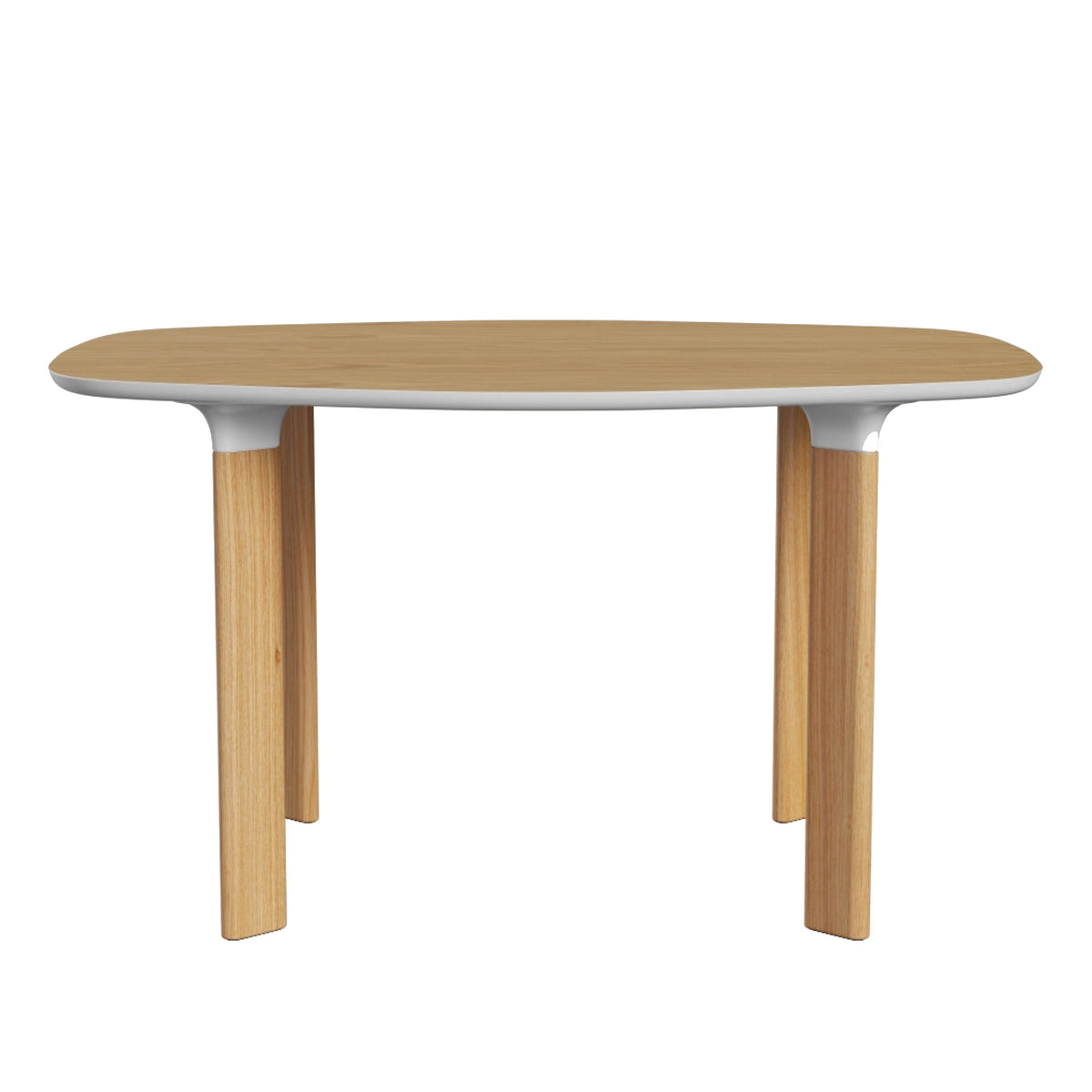 Analog Table Dining Tables Fritz Hansen 51.2&quot; L - oak veneer top - white trumpet/oak legs + $364.00 