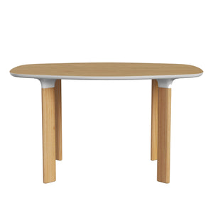 Analog Table Dining Tables Fritz Hansen 51.2" L - oak veneer top - white trumpet/oak legs + $364.00 