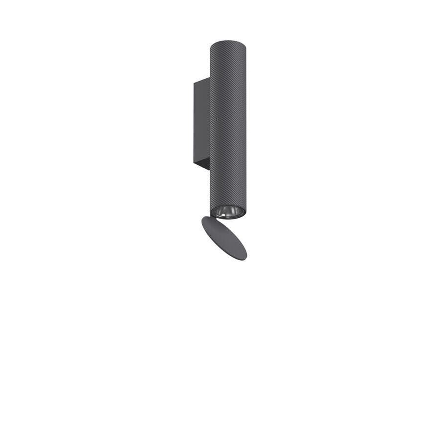 Flauta Spiga Outdoor Wall Sconce Outdoor Lighting Flos Anthracite 225mm / 8.9&quot; 2700K