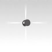 Effetto Round Outdoor Wall Light Wall Lights Artemide 4 Narrow Beams Anthracite Grey 
