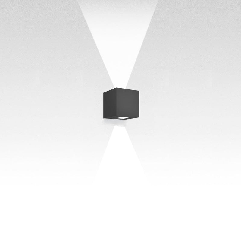 Effetto Square Outdoor Wall Light Outdoor Lighting Artemide 2 Large Beams Anthracite Grey 