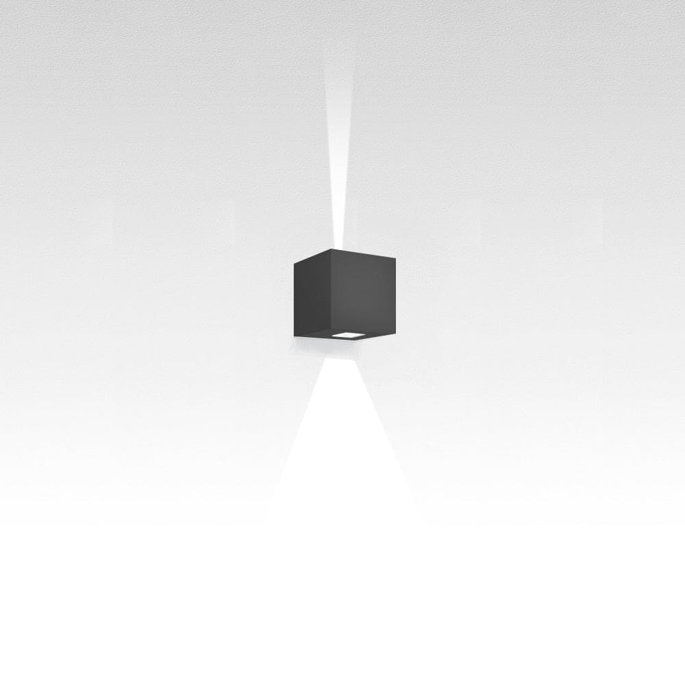 Effetto Square Outdoor Wall Light Outdoor Lighting Artemide 1 Narrow+1 Large Beam Anthracite Grey 