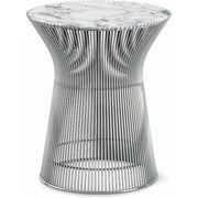 Platner Side Table side/end table Knoll Polished Nickel Arabescato marble, Shiny finish 