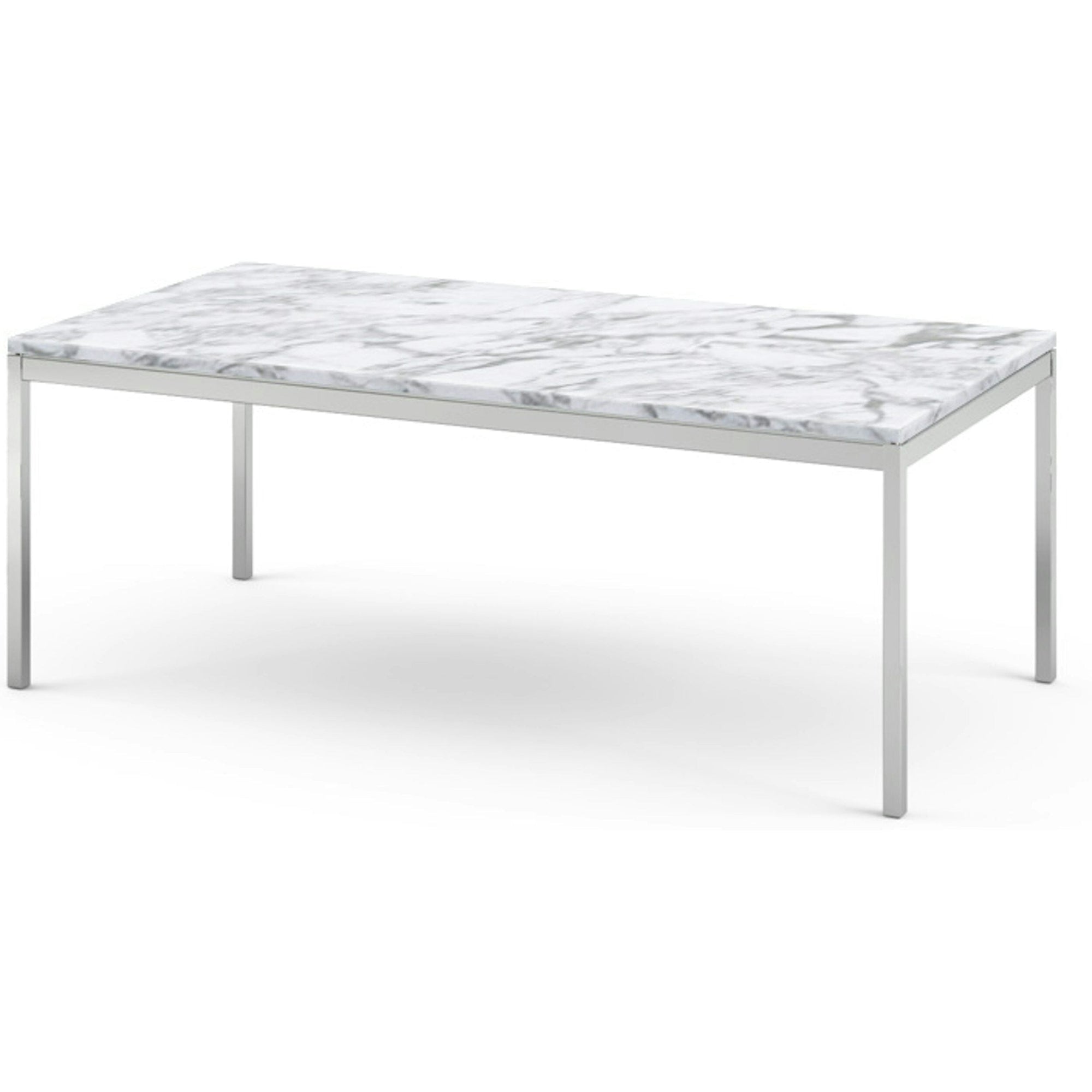 Florence Knoll Rectangular Coffee Table Coffee Tables Knoll polished chrome Arabescato marble, Satin finish 