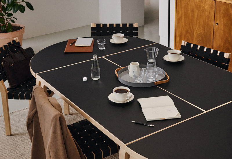 Aalto Table Half Round 96