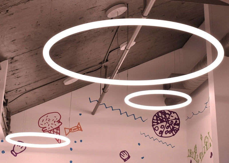 Alphabet of Light Circular Suspension Table Lamps Artemide 