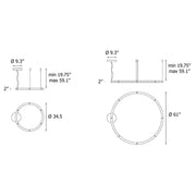 Alphabet of Light Circular Suspension Table Lamps Artemide 