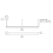 Alphabet of Light Linear Suspension Table Lamps Artemide 
