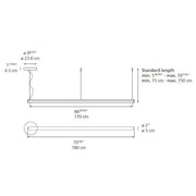 Alphabet of Light Linear Suspension Table Lamps Artemide 