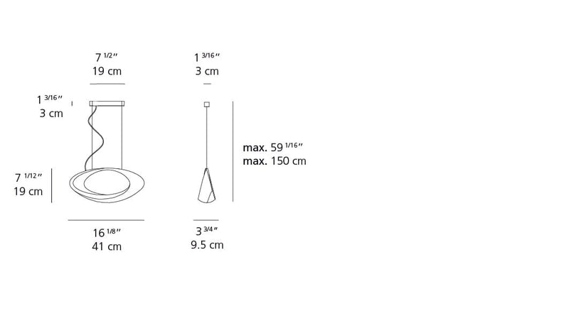 Cabildo Suspension LED Lamp hanging lamps Artemide 