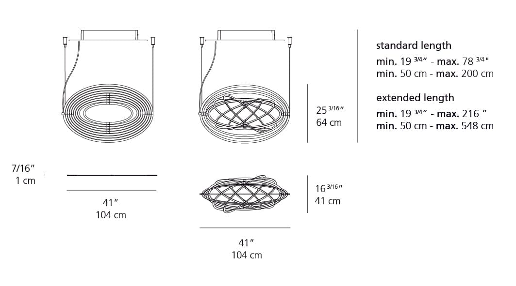 Copernico Suspension hanging lamps Artemide 