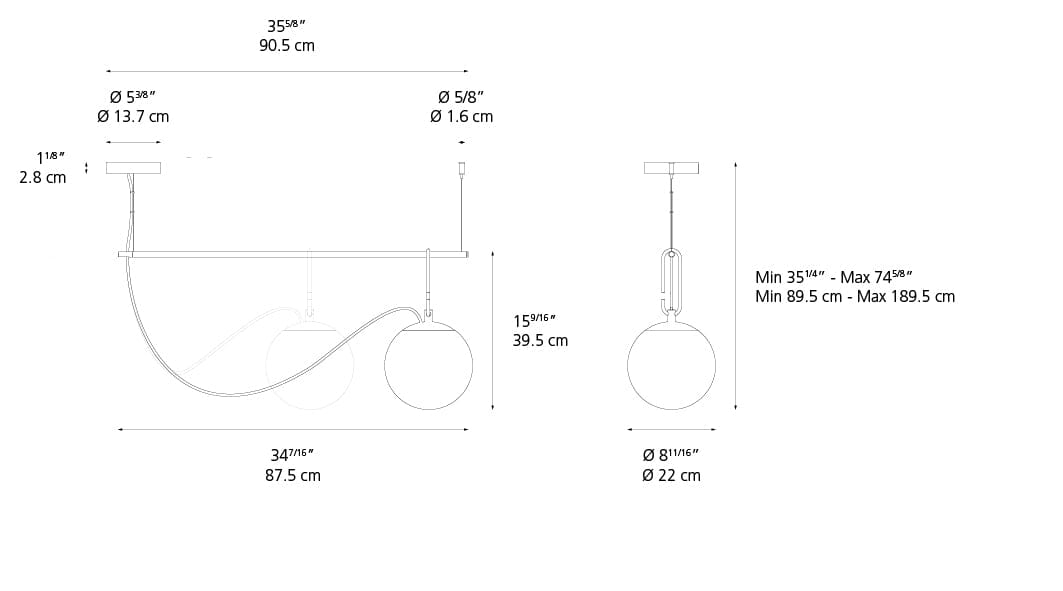 NH S2 Suspension Pendant Lights Artemide 