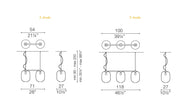 Arya Linear Pendant Lamp Ceiling lamp Cappellini 