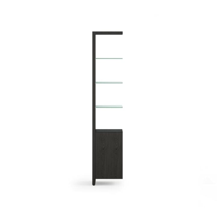 Linea 5801A Single Shelf Extension Shelf BDI Charcoal Stained Ash 