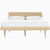 Nelson Thin Edge Bed - Wood Taper Legs Beds herman miller California King Size Natural Cane Headboard White Ash Frame & Legs Finish