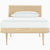 Nelson Thin Edge Bed - Wood Taper Legs Beds herman miller Twin Size Natural Cane Headboard White Ash Frame & Legs Finish