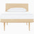 Nelson Thin Edge Bed - Wood Taper Legs Beds herman miller Twin Size Veneer Headboard White Ash Frame & Legs Finish