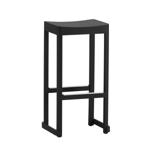 Atelier Bar Stool Chairs Artek Bar Height Black Lacquered Beech 