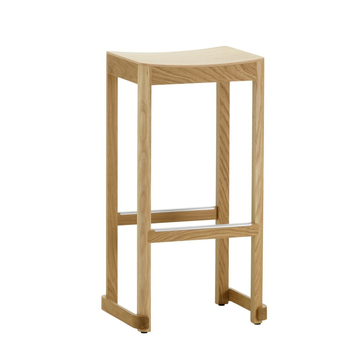 Atelier Bar Stool Chairs Artek Bar Height Natural Lacquered Oak 