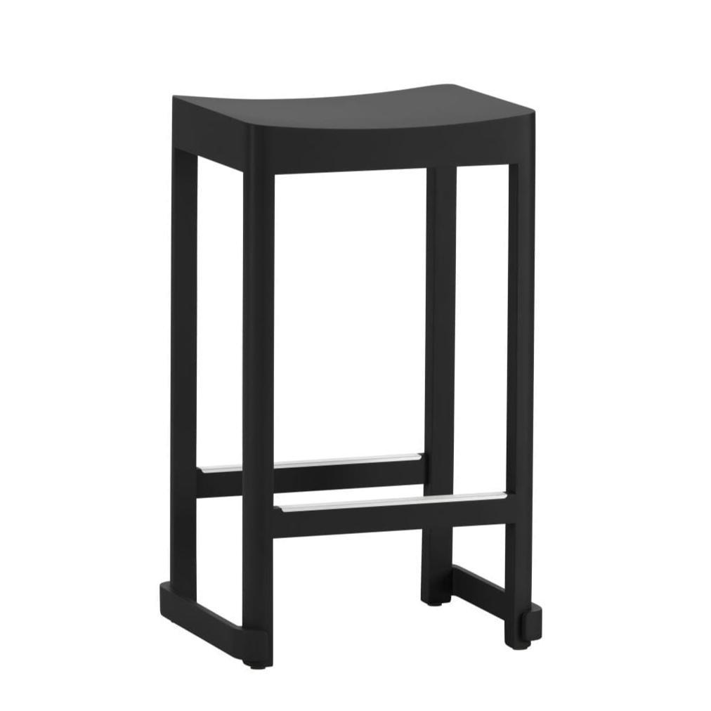 Atelier Bar Stool Chairs Artek Counter Height Black Lacquered Beech 