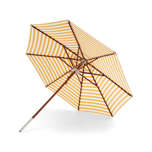 Atlantis Round Umbrella Outdoors Skagerak by Fritz Hansen Golden Yellow Stripes None 