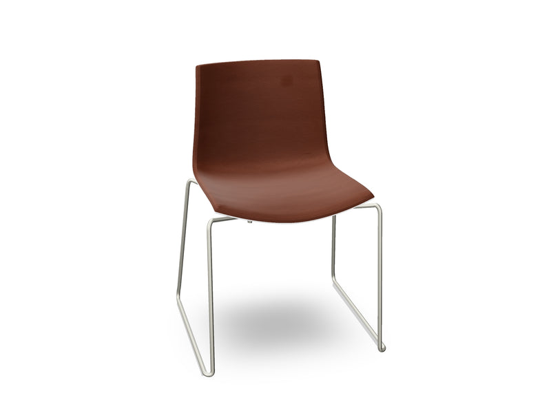 Catifa 46 Sled Base Polypropylene with Front-Face Upholstery